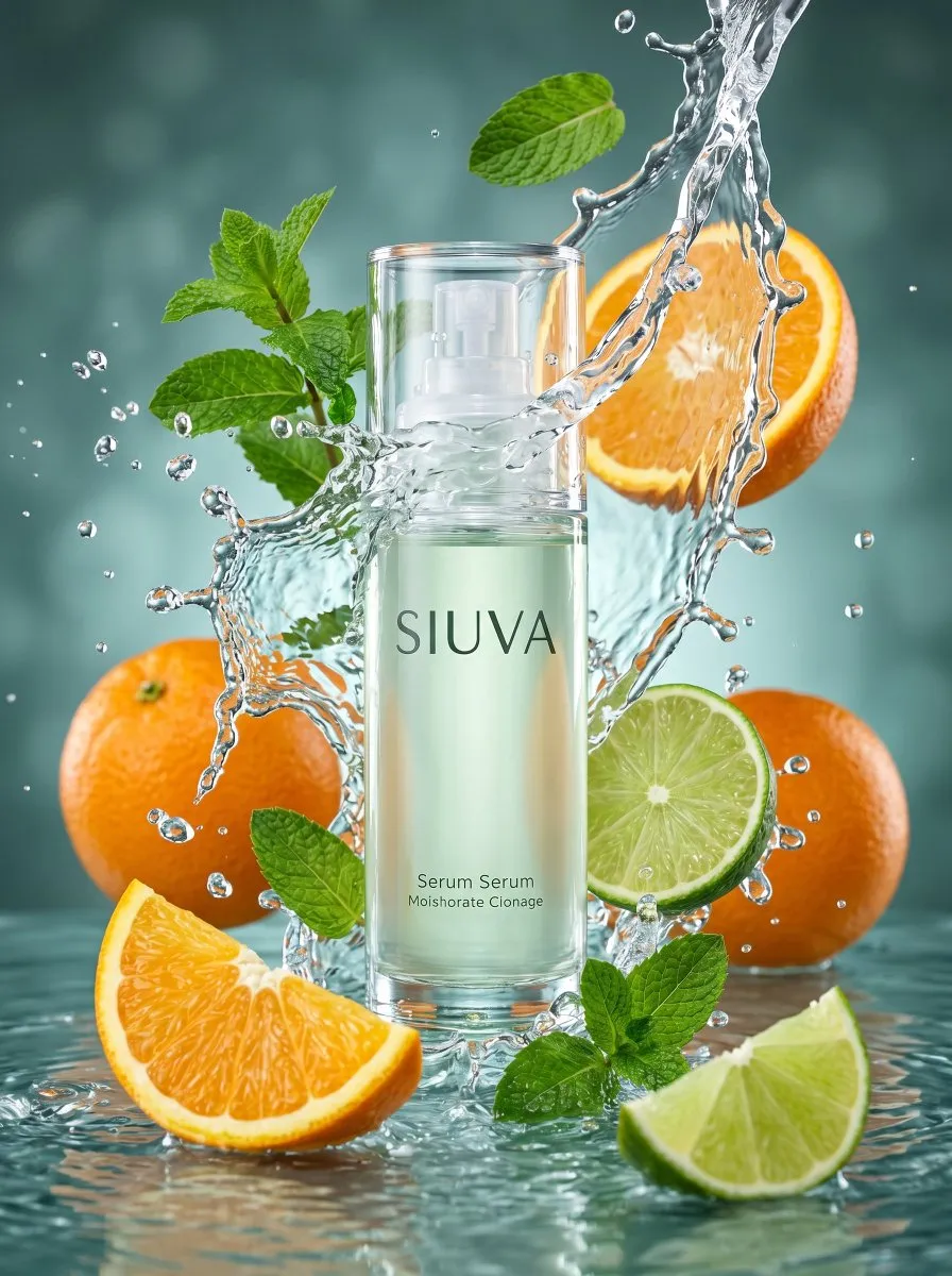 No. 101: E-commerce Main Image - Skincare Product Splash Photography — GPT Image 2 image prompt example
