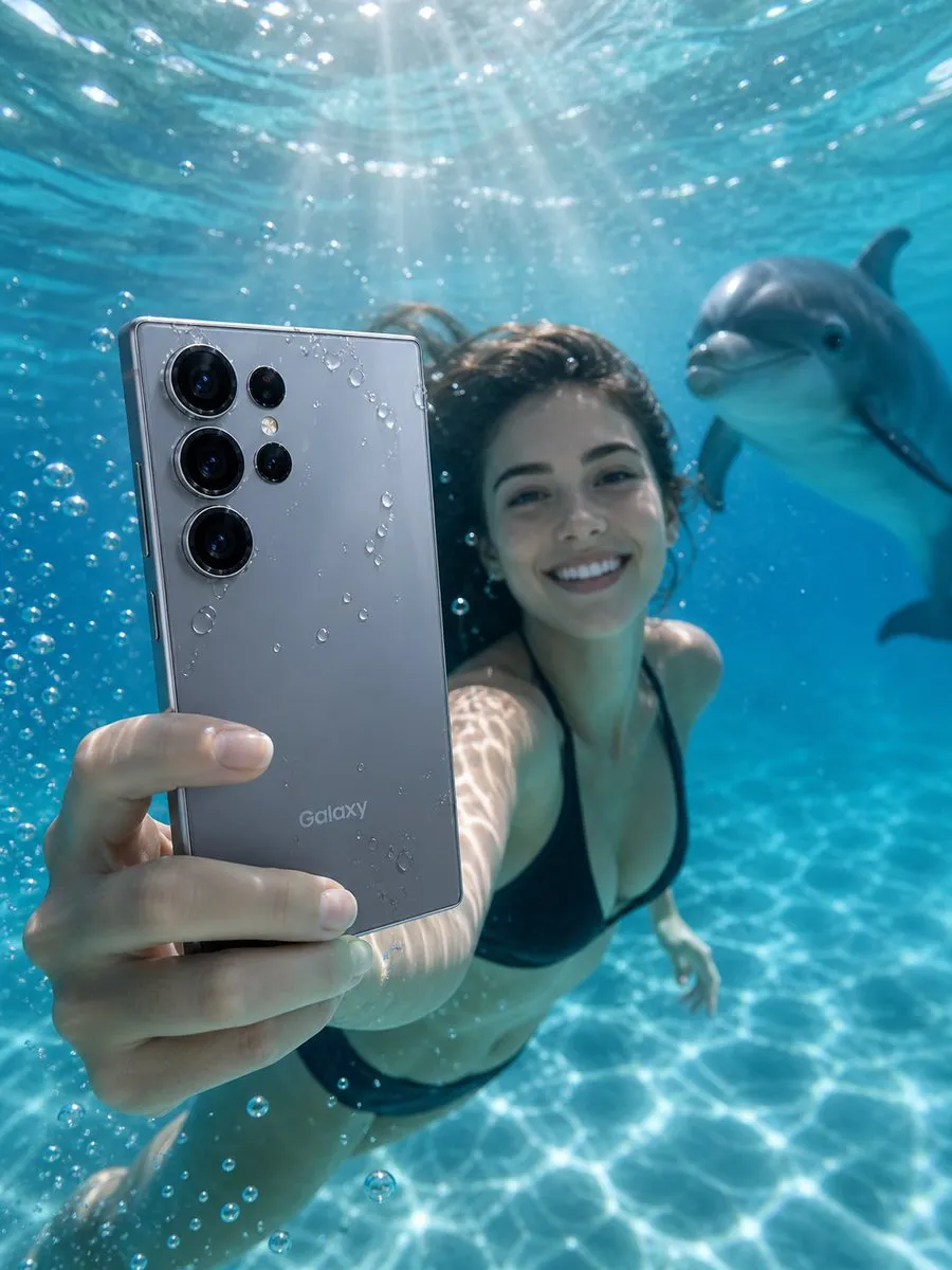 No. 110: E-commerce Main Image - Underwater Smartphone Product Shoot — GPT Image 2 image prompt example