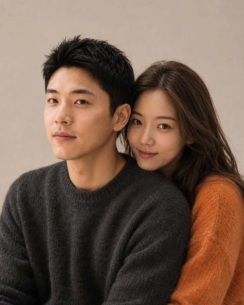 No. 17: Profile / Avatar - Korean Magazine Style Couple Portrait — GPT Image 2 image prompt example