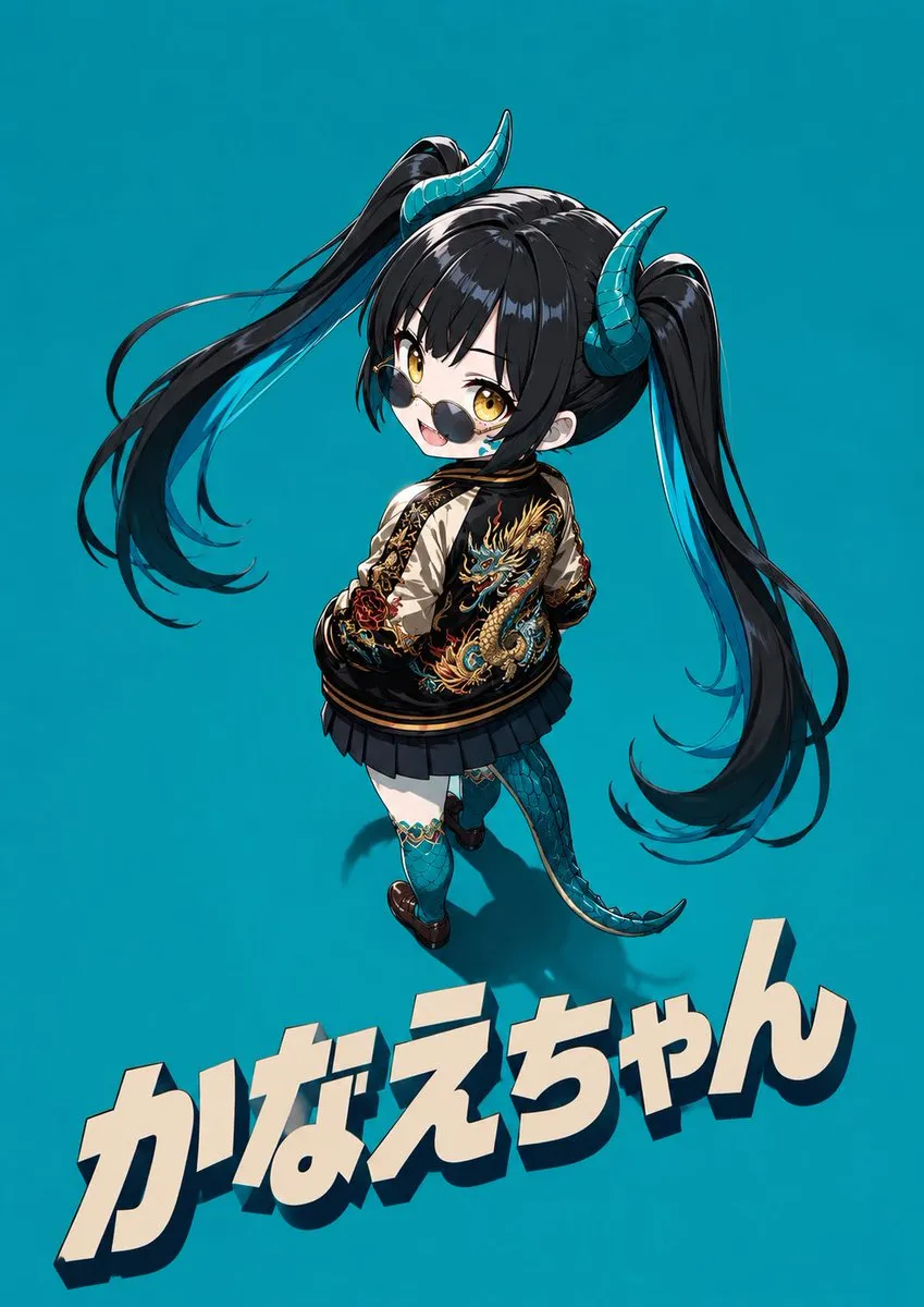 No. 20: Profile / Avatar - Cool Chibi Demon Girl Poster — GPT Image 2 image prompt example