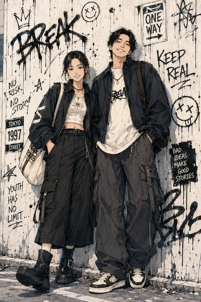 No. 21: Social Media Post - Urban Shonen Manga Portrait — GPT Image 2 image prompt example