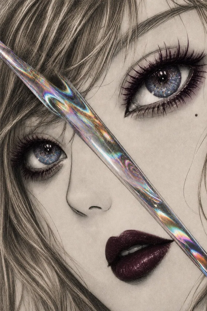 No. 5: Profile / Avatar - Iridescent Glass Gothic Beauty Portrait — GPT Image 2 image prompt example