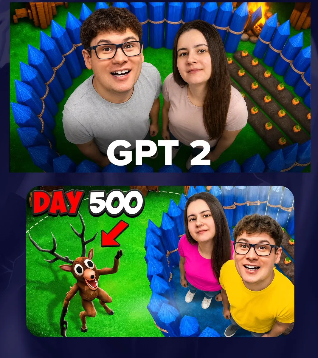 No. 63: YouTube Thumbnail - GPT 2 Day 500 Gaming Thumbnail — GPT Image 2 image prompt example