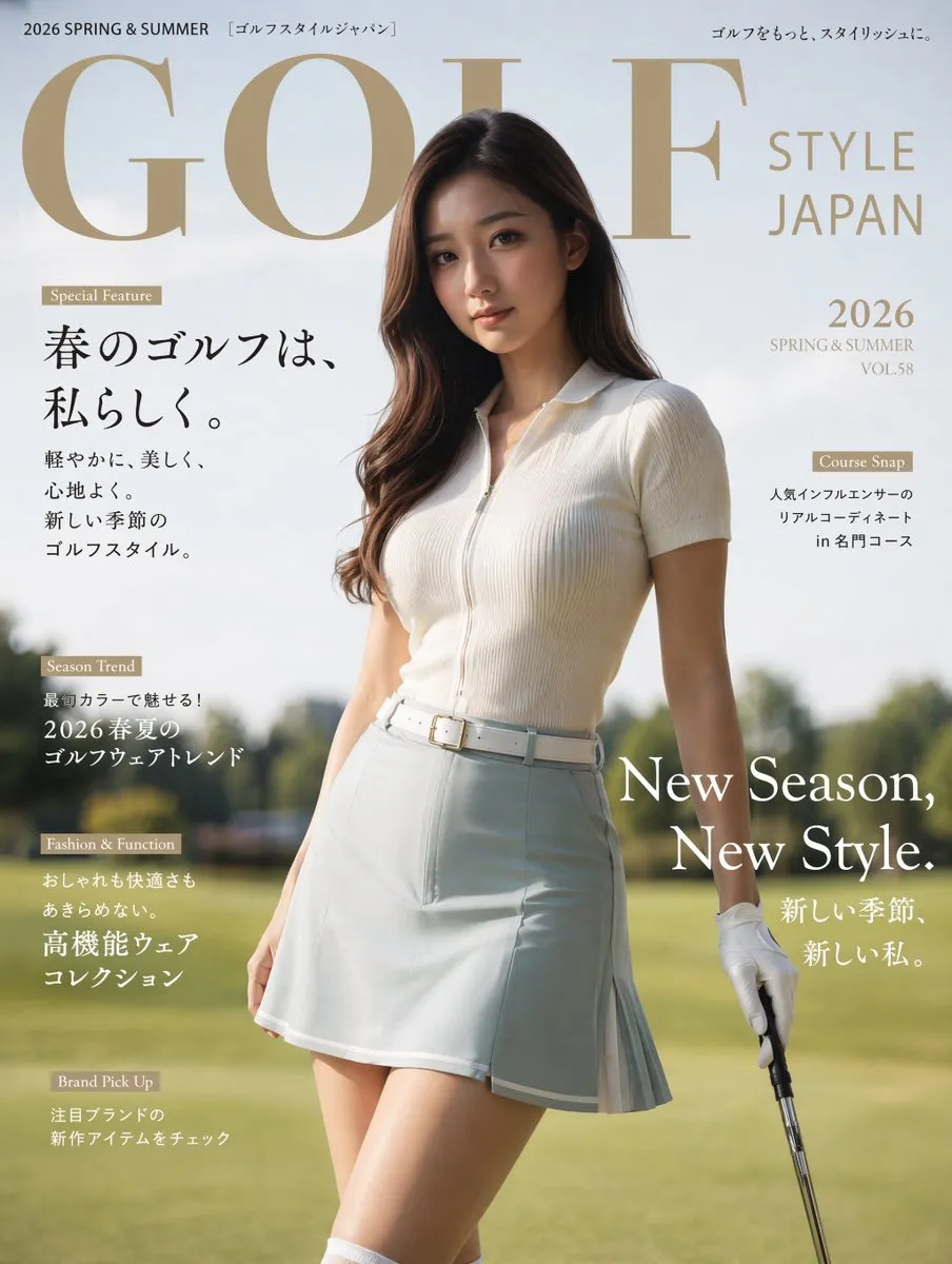 No. 93: Product Marketing - Japanese Golf Fashion Magazine Cover — GPT Image 2 image prompt example