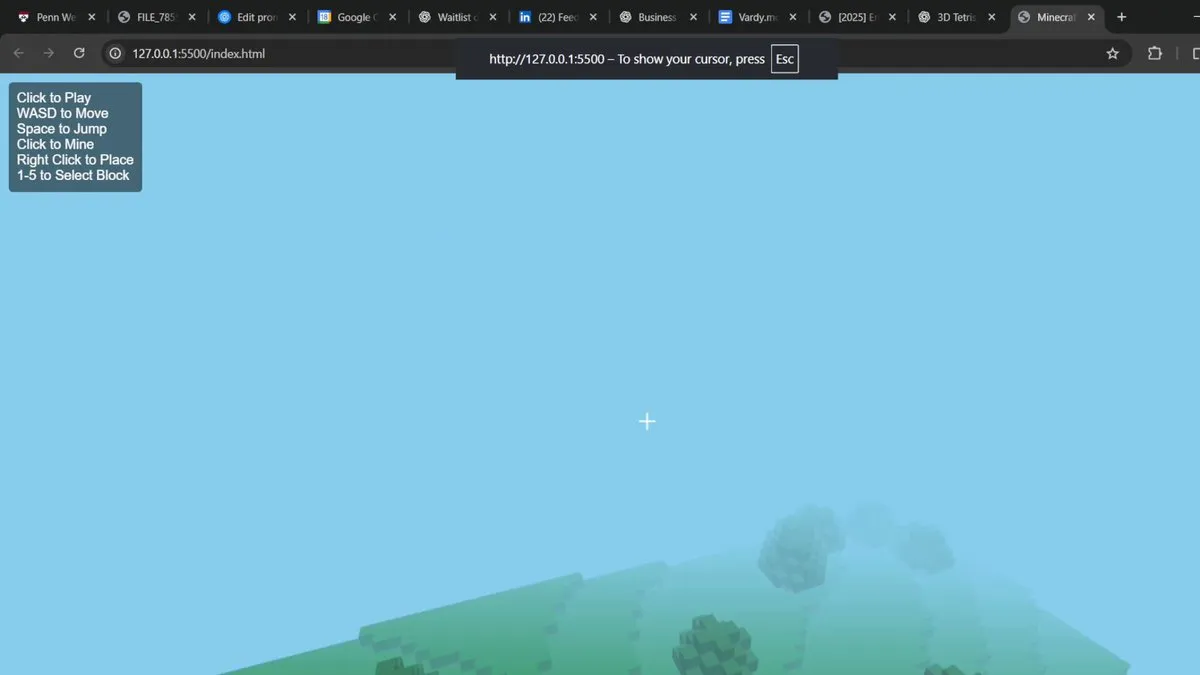 No. 27: Three.js survival-mode replica of Minecraft — Nano Banana Pro image prompt example