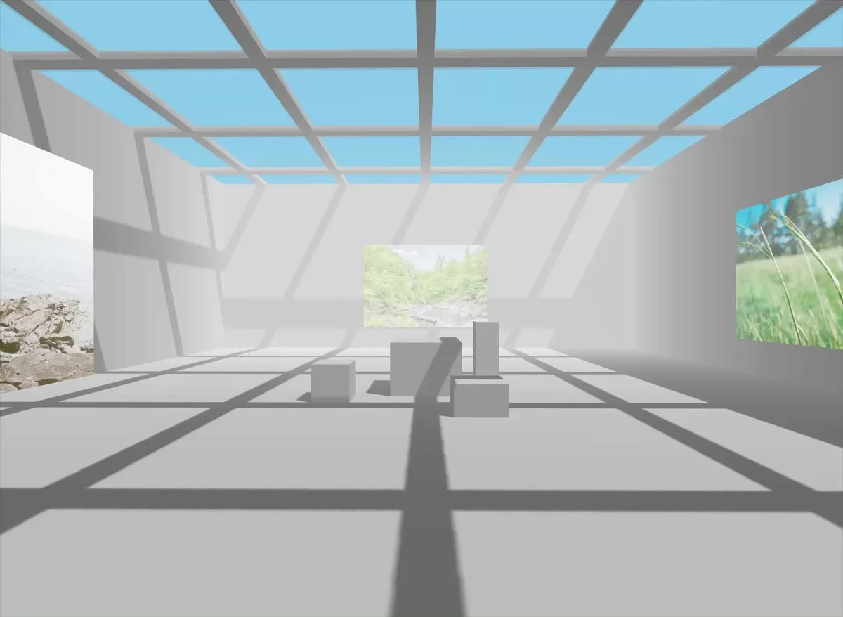 No. 40: Three.js museum walkthrough scene — Nano Banana Pro image prompt example