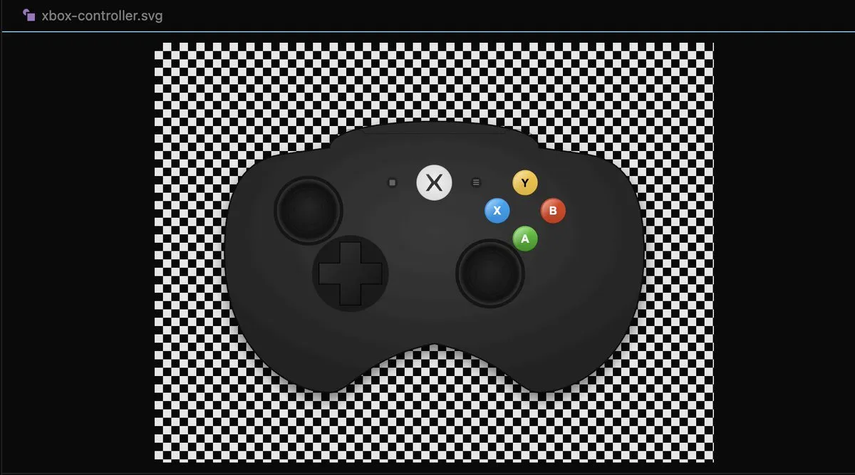 No. 47: Single-file SVG of an Xbox controller — Nano Banana Pro image prompt example