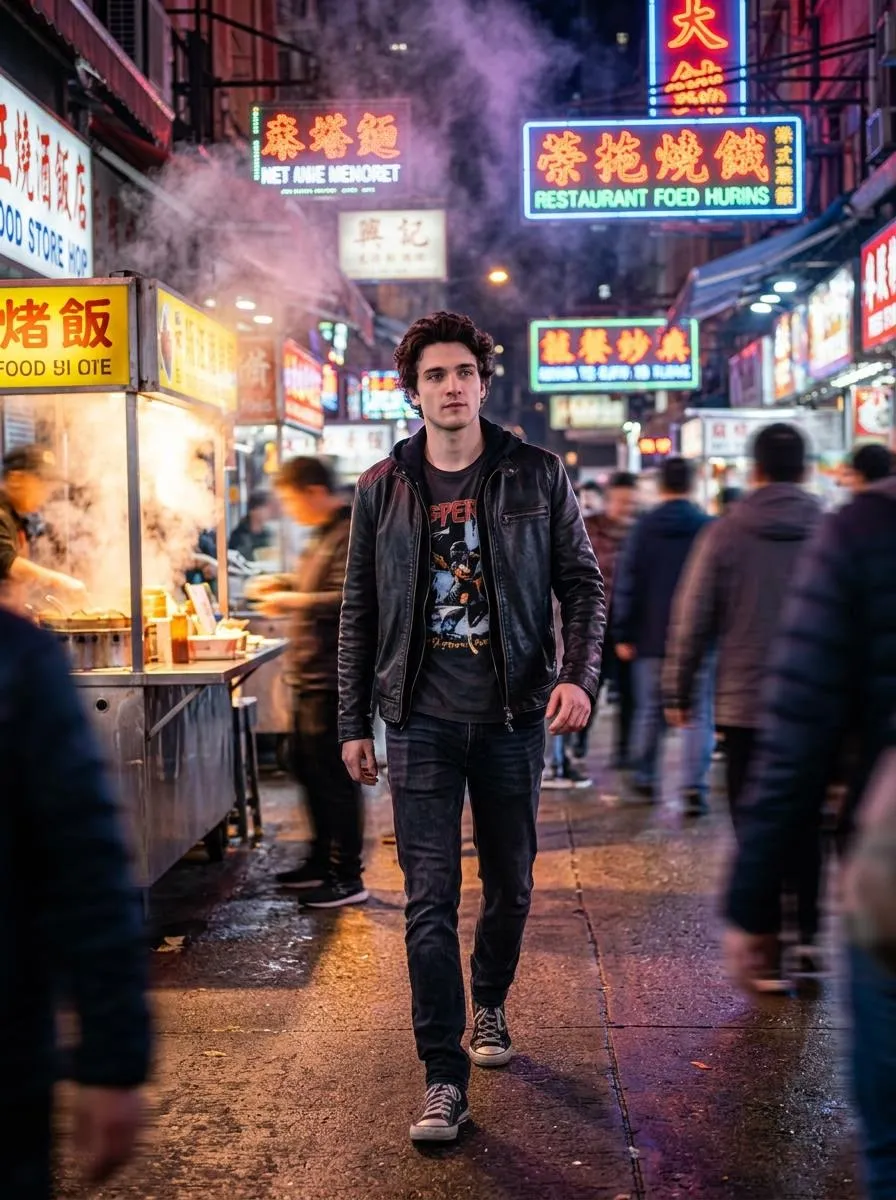 No. 54: YouTube Thumbnail - Cinematic Hollywood-Style Street Market Walk — Nano Banana Pro image prompt example
