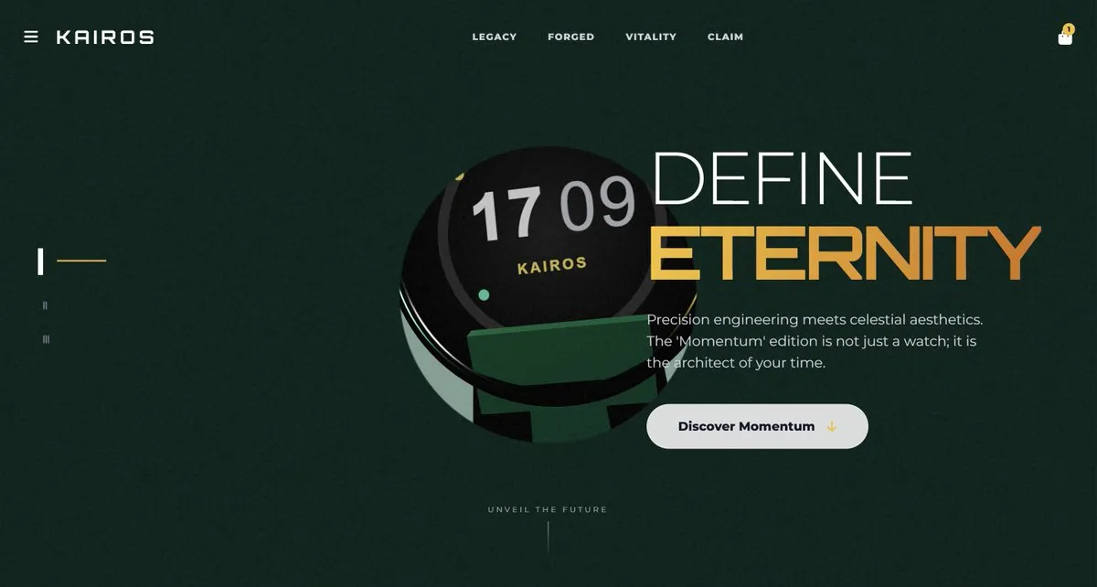 No. 6: Luxury smartwatch Three.js landing page with animated sections — Nano Banana Pro image prompt example