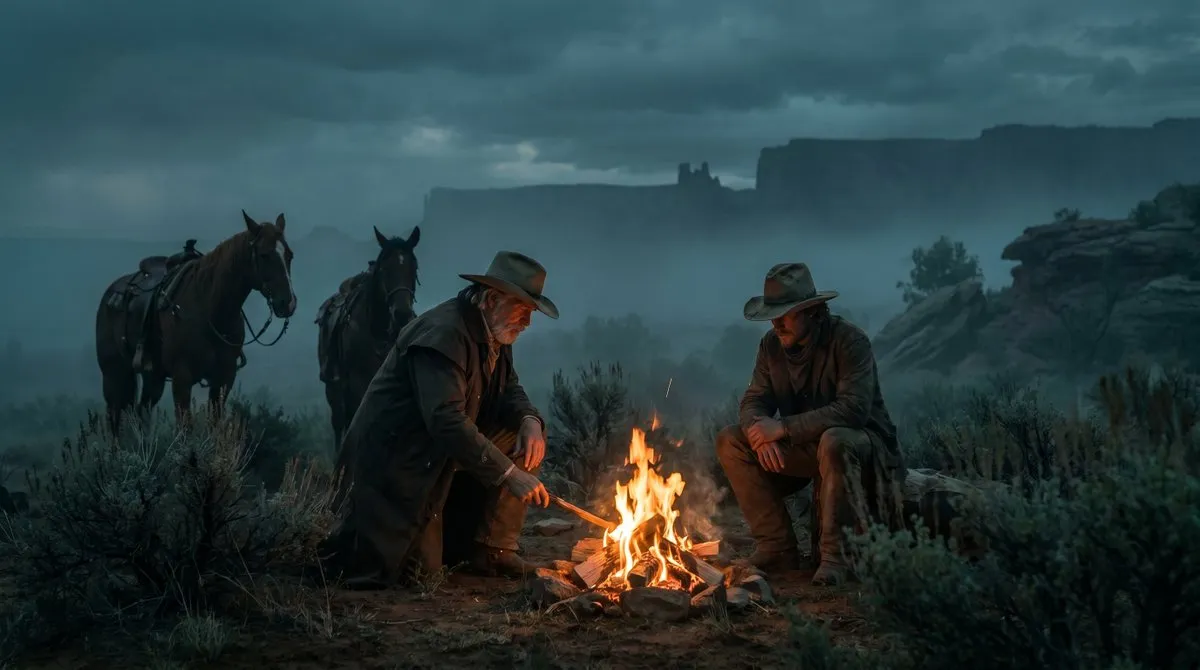 No. 65: Comic / Storyboard - Cinematic Cowboy Style Reference Prompt — Nano Banana Pro image prompt example