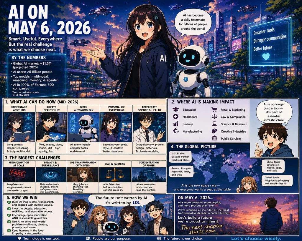 No. 67: Comic / Storyboard - Future AI Anime Comic Infographic — Nano Banana Pro image prompt example