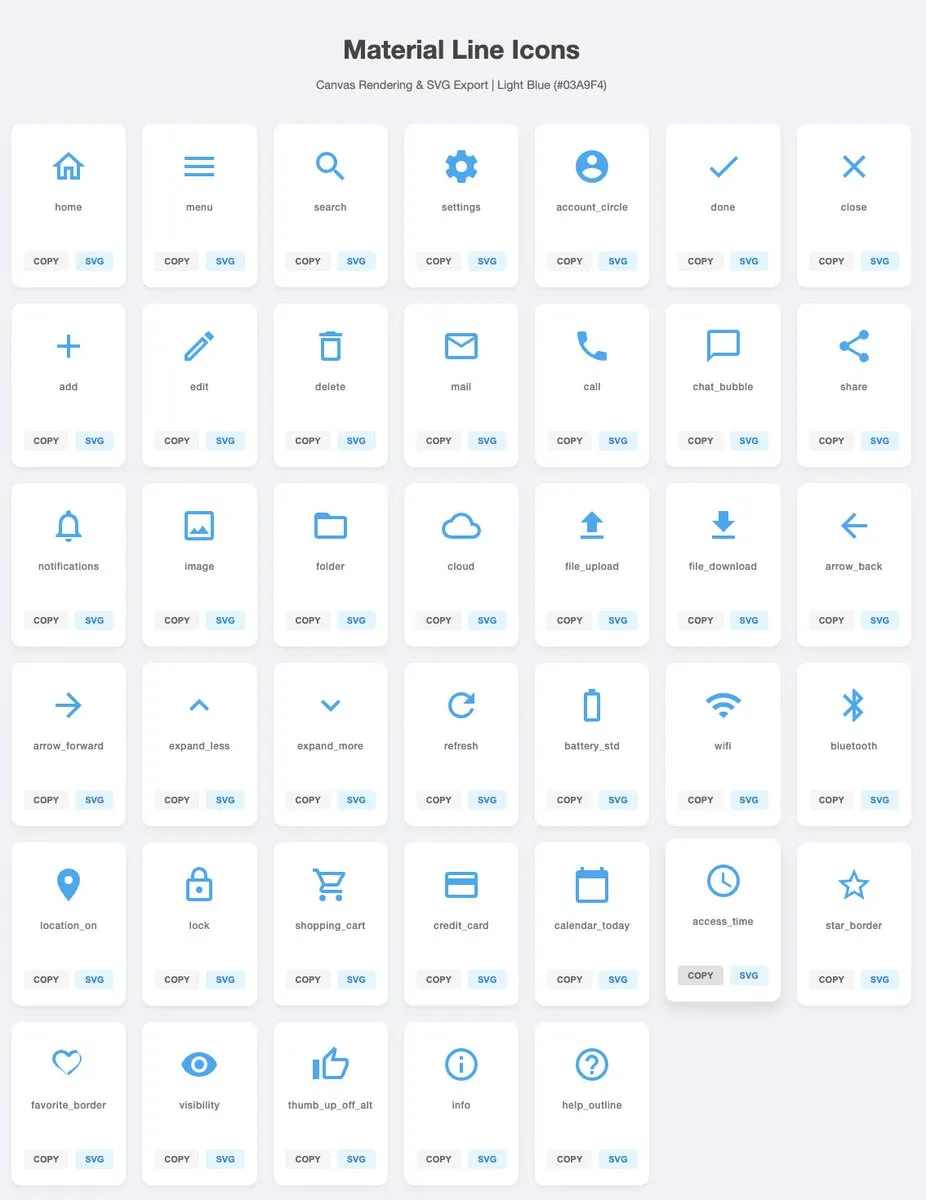 No. 7: Generate 40 simple SVG icons with download buttons — Nano Banana Pro image prompt example
