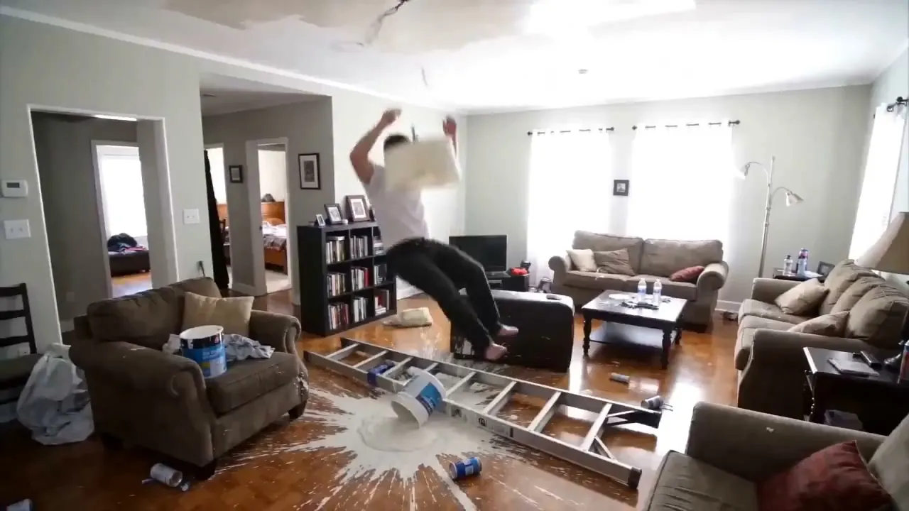 Chaos in the Living Room Found Footage — Seedance 2.0 video prompt example