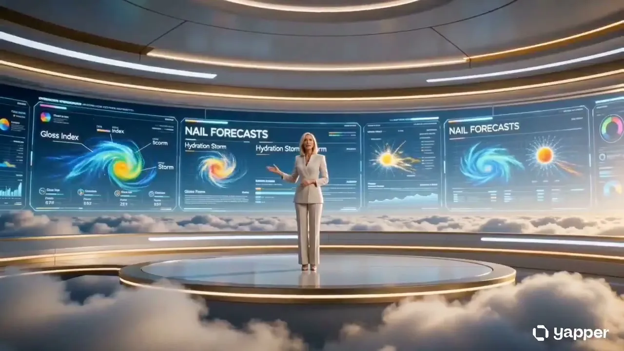 Futuristic Nail Forecast Beauty Commercial — Seedance 2.0 video prompt example