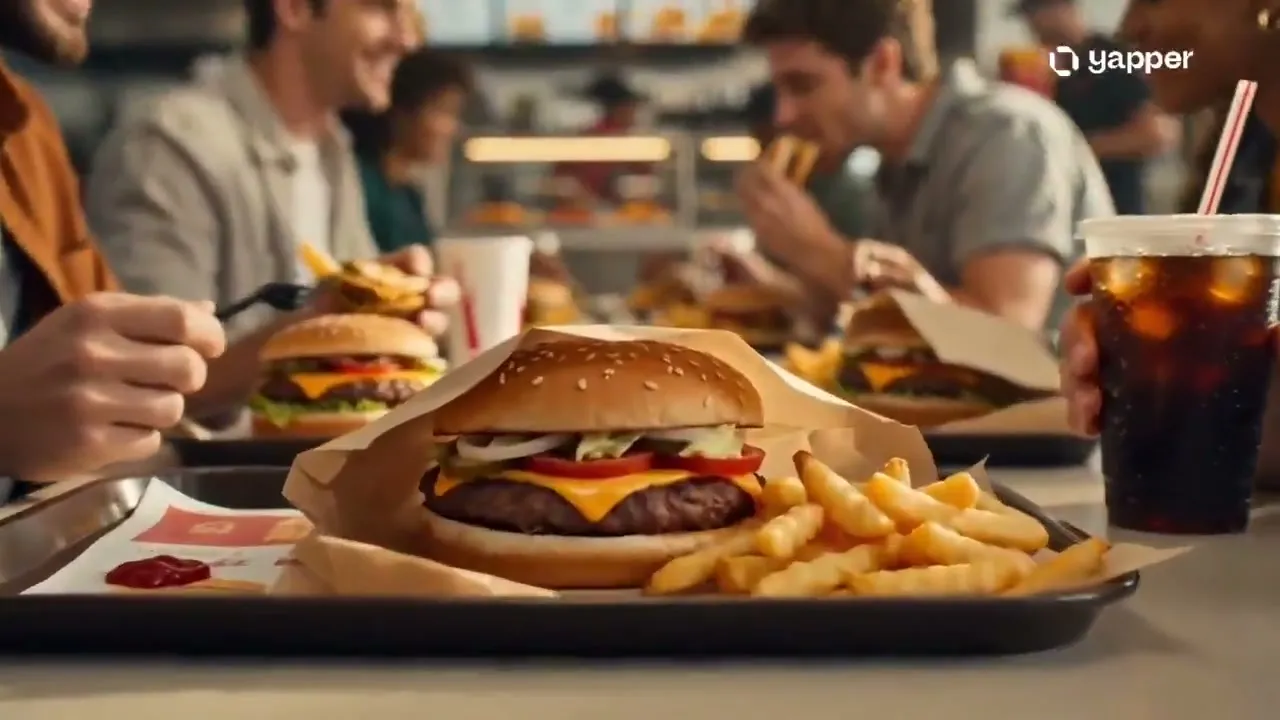 Modern Fast Food Restaurant Video — Seedance 2.0 video prompt example
