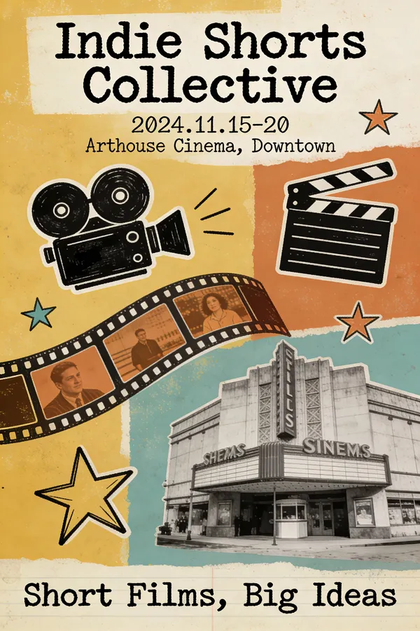No. 10: Quirky Independent Short Film Festival Poster — Seedream 5 image prompt example