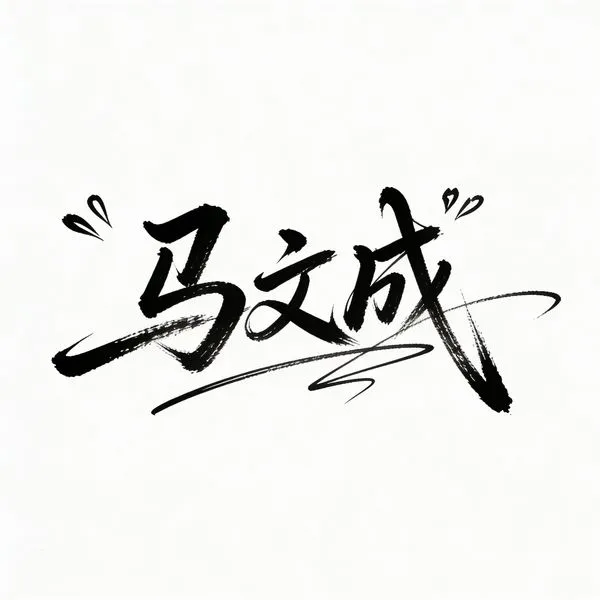 No. 101: Ma Wencheng Artistic Signature Design — Seedream 5 image prompt example
