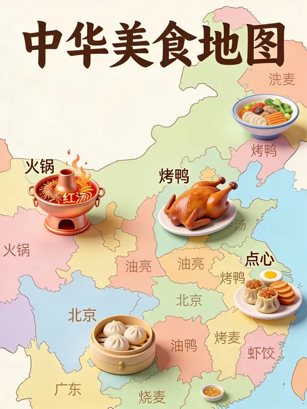 No. 112: Chinese Food Map Infographic Poster — Seedream 5 image prompt example