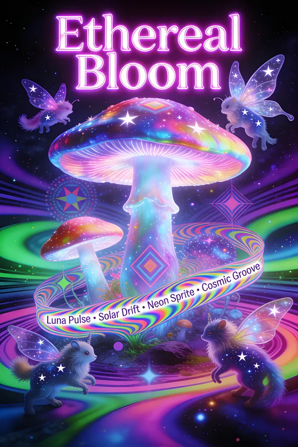 No. 17: Psychedelic Music Festival Poster "Ethereal Bloom" — Seedream 5 image prompt example