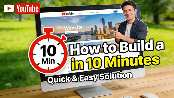 No. 19: Website Building Tutorial Thumbnail — Seedream 5 image prompt example