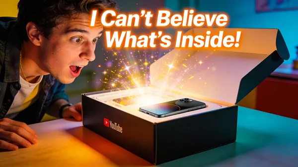 No. 23: Tech Gadget Unboxing Thumbnail — Seedream 5 image prompt example