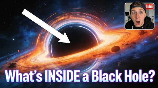 No. 28: Black Hole Explanation Thumbnail — Seedream 5 image prompt example