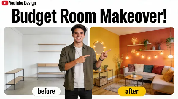No. 29: DIY Room Makeover Before and After — Seedream 5 image prompt example