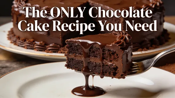 No. 30: Ultimate Chocolate Cake Recipe Thumbnail — Seedream 5 image prompt example