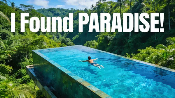 No. 32: Bali Travel Vlog Thumbnail — Seedream 5 image prompt example