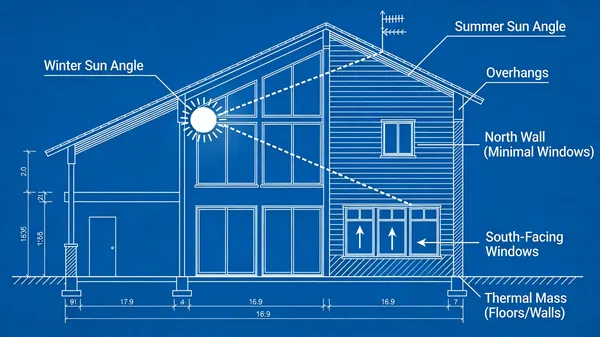 No. 40: Blueprint Passive Solar Design — Seedream 5 image prompt example