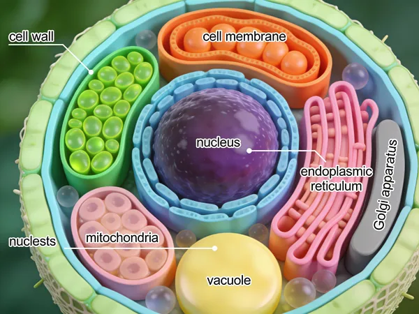 No. 41: Scientific Plant Cell Illustration — Seedream 5 image prompt example
