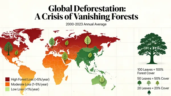 No. 42: Global Deforestation Data Visualization — Seedream 5 image prompt example