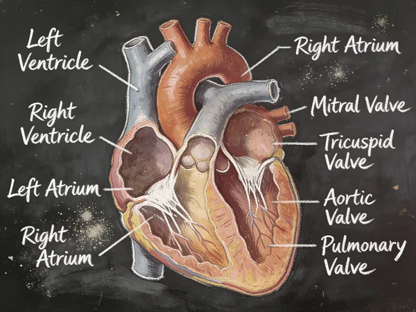 No. 47: Vintage Chalkboard Heart Anatomy — Seedream 5 image prompt example