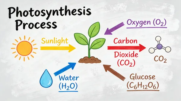 No. 50: Whiteboard Photosynthesis Explanation — Seedream 5 image prompt example