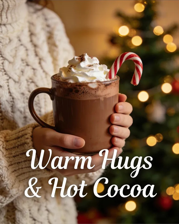 No. 53: Cozy Christmas Hot Chocolate — Seedream 5 image prompt example