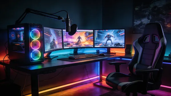 No. 54: High-End Gaming Setup — Seedream 5 image prompt example