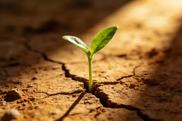 No. 55: Sprout Through Dry Earth — Seedream 5 image prompt example