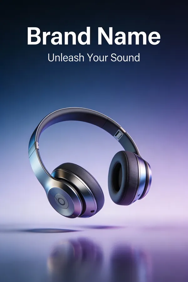 No. 6: Sleek Minimalist Wireless Headphone Ad — Seedream 5 image prompt example