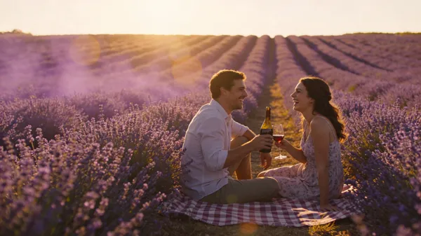 No. 62: Romantic Picnic in Lavender Field — Seedream 5 image prompt example
