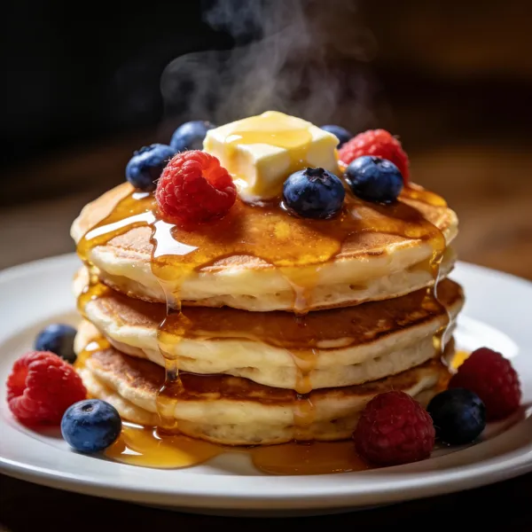 No. 65: Appetizing Pancakes Shot — Seedream 5 image prompt example