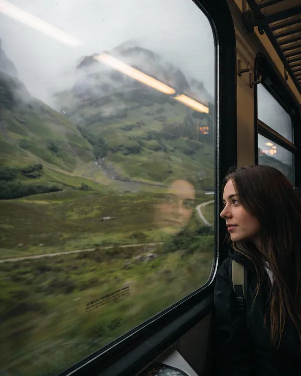 No. 68: Cinematic Solo Travel Shot — Seedream 5 image prompt example