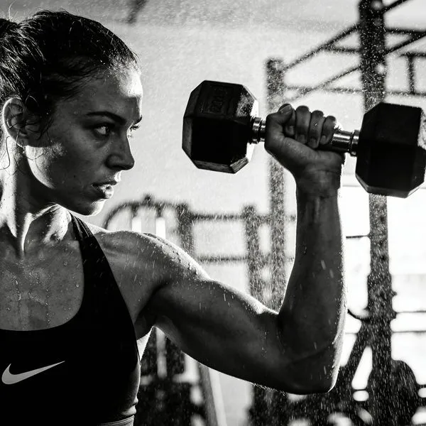 No. 75: Intense Workout Monochrome — Seedream 5 image prompt example