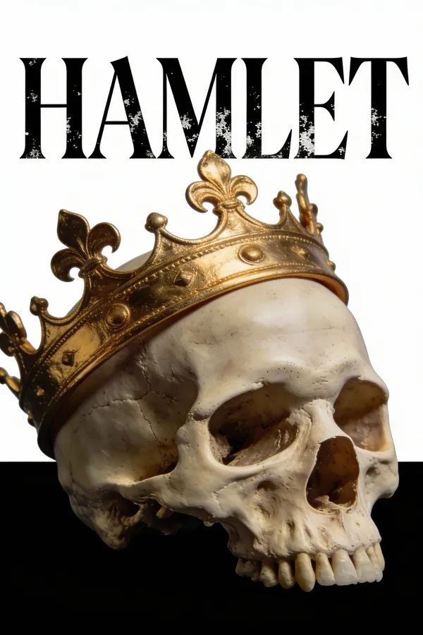 No. 8: Dramatic Minimalist Hamlet Poster — Seedream 5 image prompt example