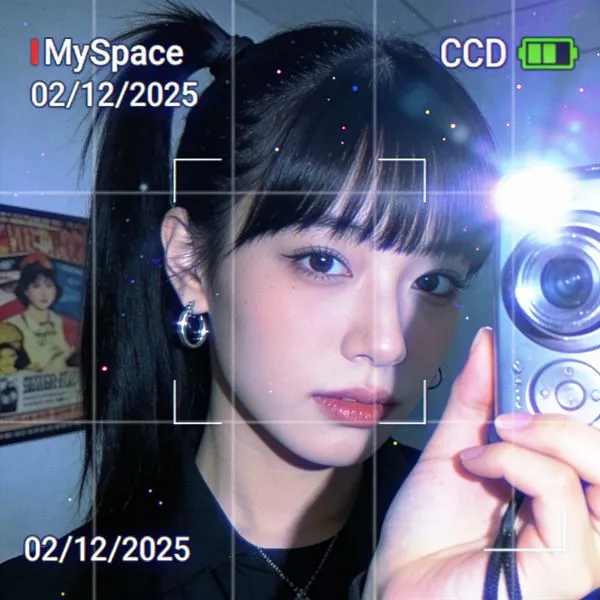 No. 86: Y2K Digital Camera Selfie — Seedream 5 image prompt example