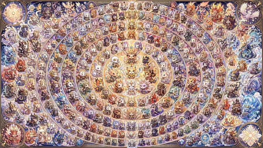 108 Chibi Fantasy Mandala — GPT Image 2 image prompt example