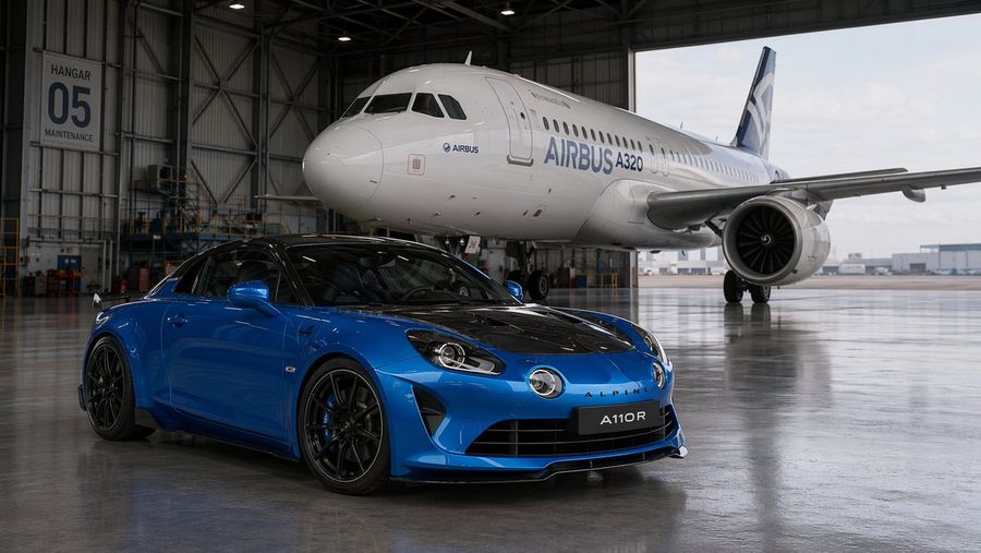 Photorealistic, Highly Detailed Image of a Blue Alpine A110 R Sports — GPT Image 2 image prompt example
