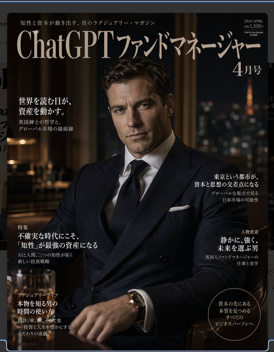 Luxury Cover for the April Issue of ChatGPT Fund Manager — GPT Image 2 image prompt example