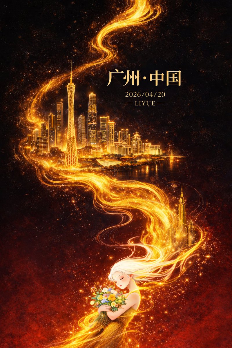 Flat Illustration, High-end Oriental Fantasy Style City Poster — GPT Image 2 image prompt example