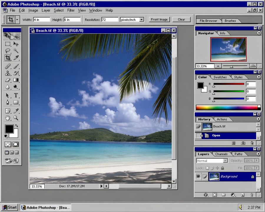 Screenshot of Photoshop in 90S — GPT Image 2 image prompt example