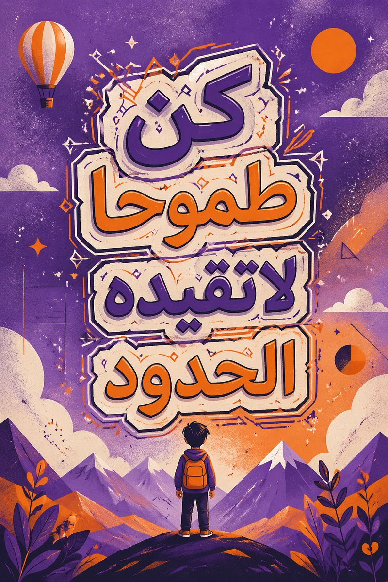 مخطوطة بالخط الحر بتكوين طولي كل كلمة في سطر باتزان متكافئ وخلفها — GPT Image 2 image prompt example